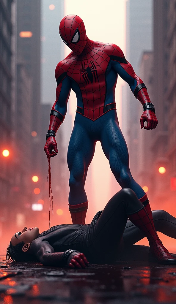 Spider-Man fighting marvel Red Skull