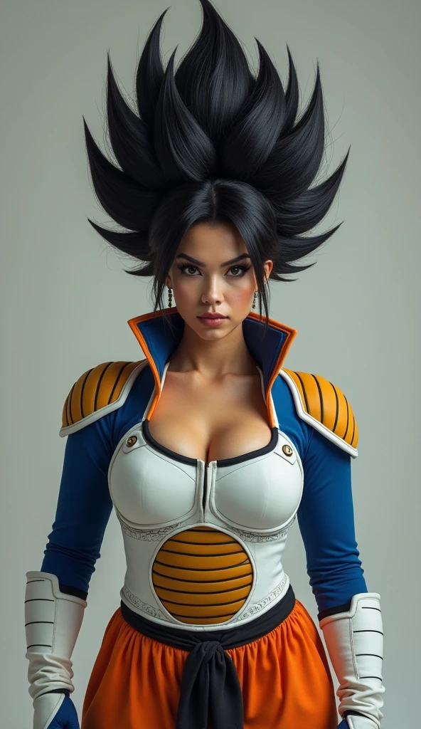 Waifu, masterpiece, curvy, breasts, moon, full moon, gloves, 1girl, clenched teeth, videl, cleavage, large breasts, teeth, ((straight black hair)), ((white top:1.3)), blue eyes, rating:explicit,rule34, hardcore, tits,clenched hands, night, sky, ((side bangs:1.4)), (white skin:1.5), bare shoulders, blue hair, clenched hand, rating:questionable, ((low twintails:1.5)), ((black tight shorts)), solo, angry, lip biting(gigantic and massive tits:1.1), breasts, official illustration, illustration, detailed face, beautiful intricate eyes,1:2), titsnipples
