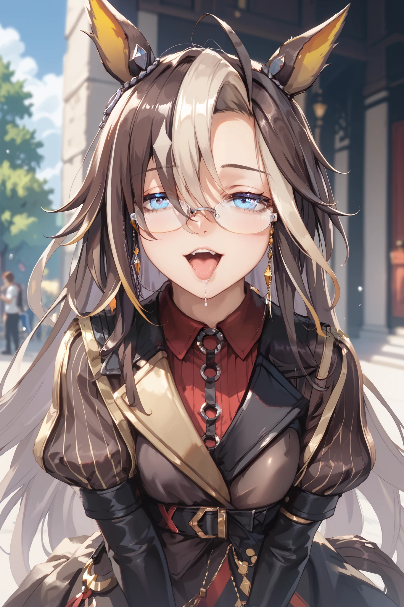 NSFW,masterpiece, top quality, high definition , very detailed,Dream Journey,Dream Journey\(Horse Girl\),Glasses