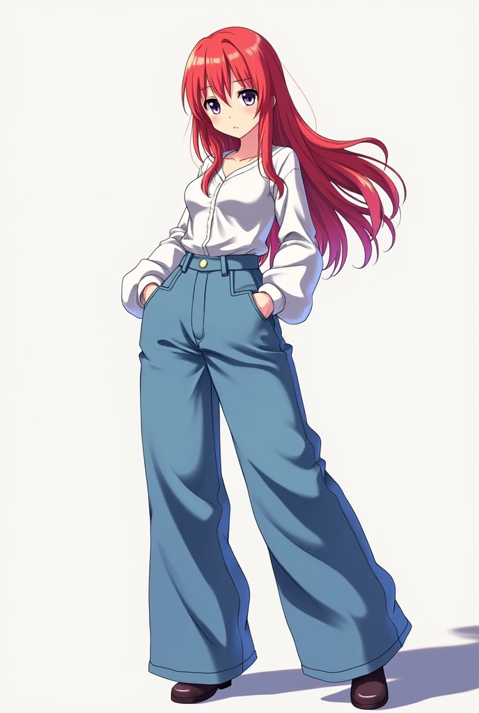 Cartoon of a woman with red hair and a blue dress, Elsa Scarlet is a real person., Marin Kitakawa's fan art, !!full body image!!, Official character art, April's rendering, full body image, Makeup Gallery, She's got red hair., full body image of a short!, full body anime illustration, All single letters, Anime girl named Lucy