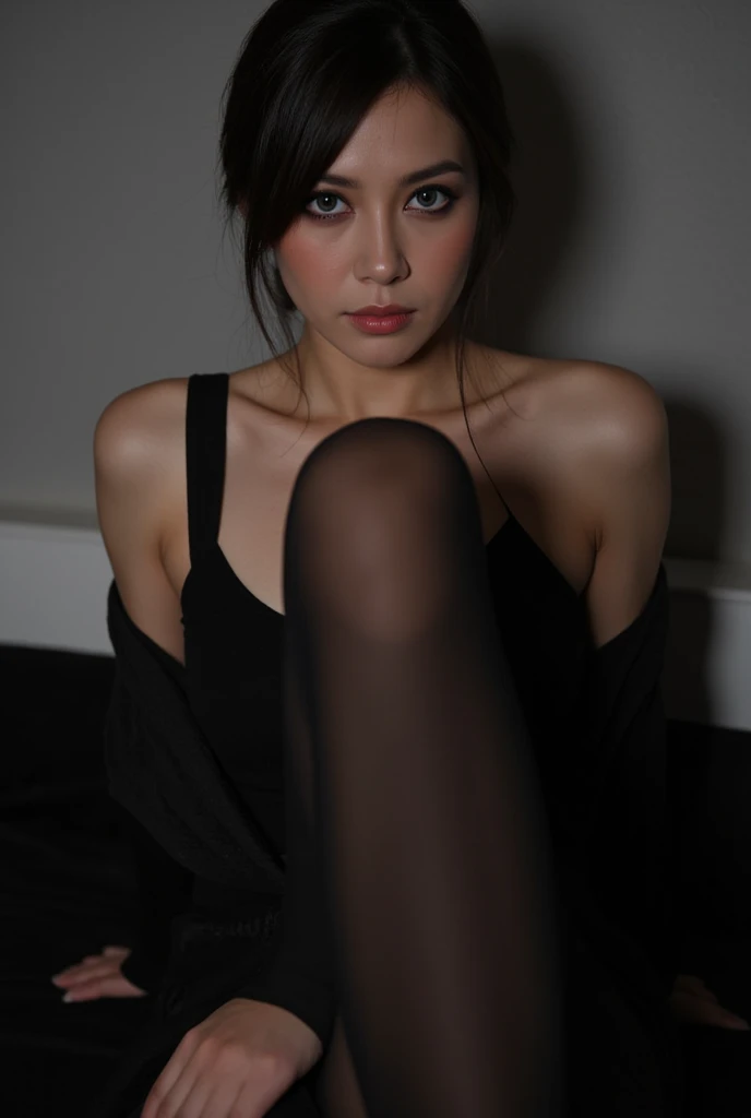 Mature Woman、 pantyhose、White of the eyes