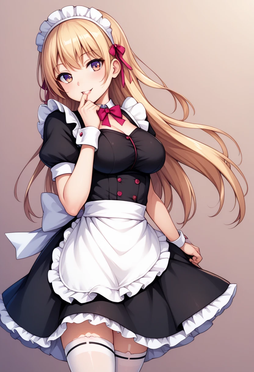  girl in maid clothes