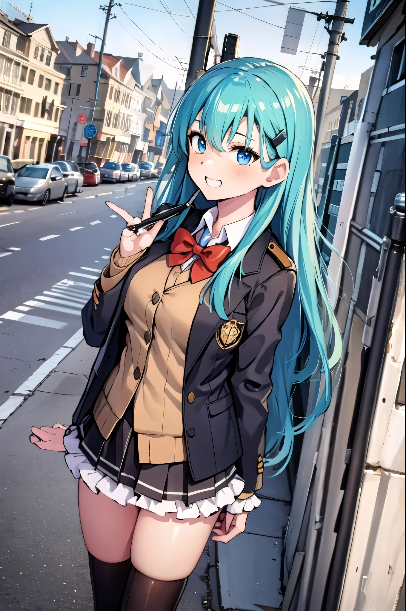 masterpiece,  top quality, 1 girl,Suzuya_  fleet collection , masterpiece,  top quality,  high definition , 1 girl, blazer uniform, miniskirt