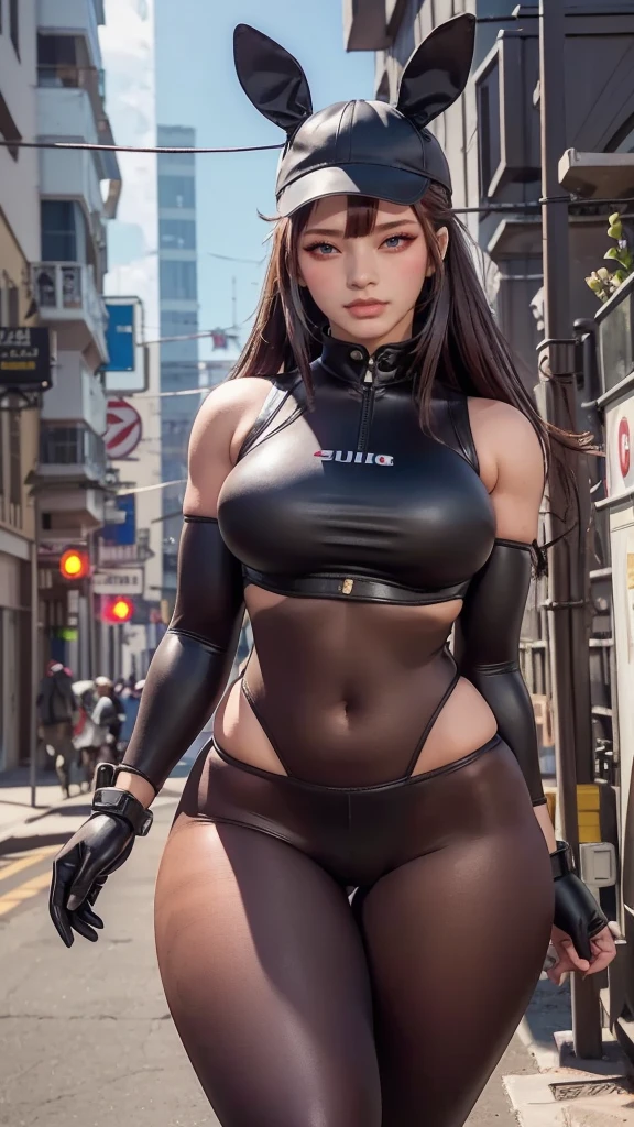 outdoors, street,looking at viewer,1girl,mature female,milf,tall body,golden proportions,(Kpop idol),(shiny skin:1.2),(oil skin:1.1),makeup, ((wavy gray hair and a sophisticated sense of style)),(aegyo sal:1),(puffy eyes),(eyelashes:1.1),(parted lips:1.1),red lipstick,wide shoulders,(huge breasts:1.1),(cleavage:1.1),animal ears,(big ass:1.2),thighhighs, silk coat, hands on breast,breast focus