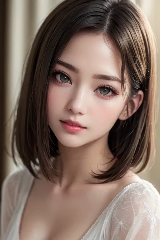 (masterpiece:1.3), (  top quality: 1.4), 
  cinematic lighting , 
( １ girls with light makeup),   beautiful face, (  realistic face), 
  beautiful hairstyle  ,
  Real Eyes ,   Beautiful Detailed Eyes  , 
(  real skin ),   Beautiful skin, 
(blouse), 
  absurd,  Charming, 
   Ultra High Resolution ,   super real ,   very detailed, 
Golden Ratio,  

