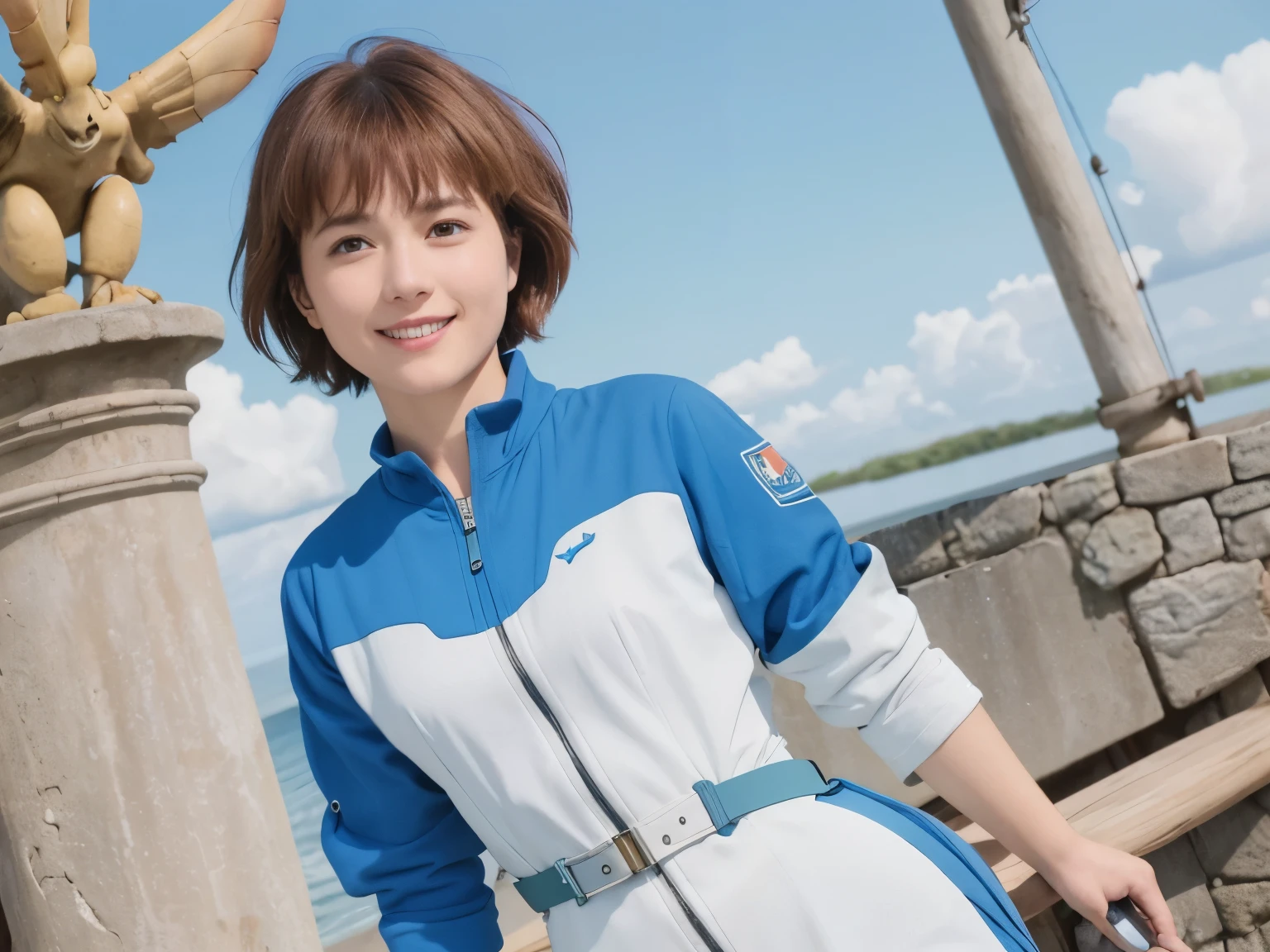 338 (20-year-old female, short hair), ( high image quality), (smile), ((Nausicaa coolsuit)), ( Nausicaa's view of the world)