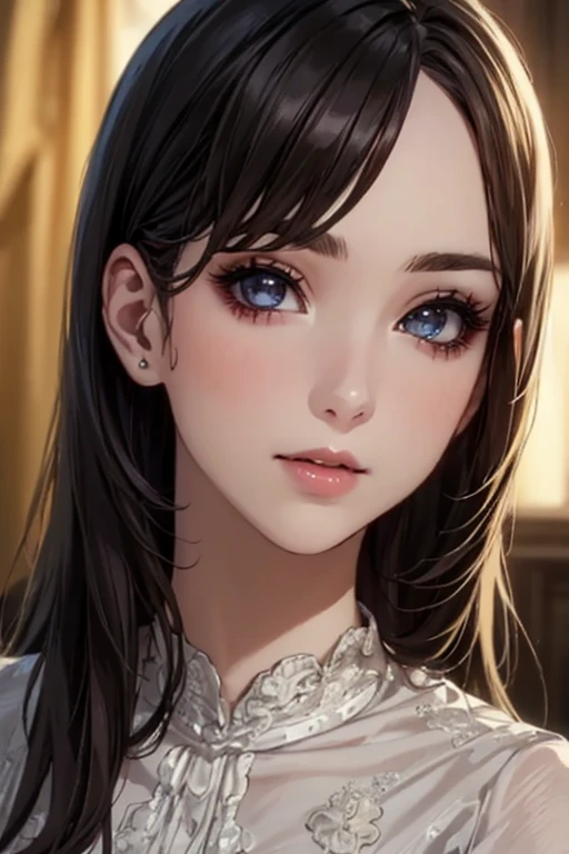 (masterpiece:1.3), (  top quality: 1.4), 
  cinematic lighting , 
( １ girls with light makeup),   beautiful face, (  realistic face), 
  beautiful hairstyle  ,
  Real Eyes ,   Beautiful Detailed Eyes  , 
(  real skin ),   Beautiful skin, 
(blouse), 
  absurd,  Charming, 
   Ultra High Resolution ,   super real ,   very detailed, 
Golden Ratio,  

