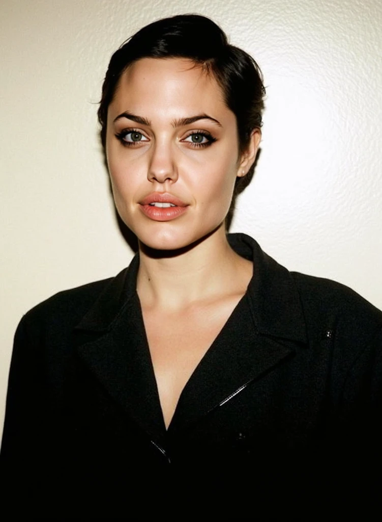 angelina jolie in 1980s fashion, in tokyo japan