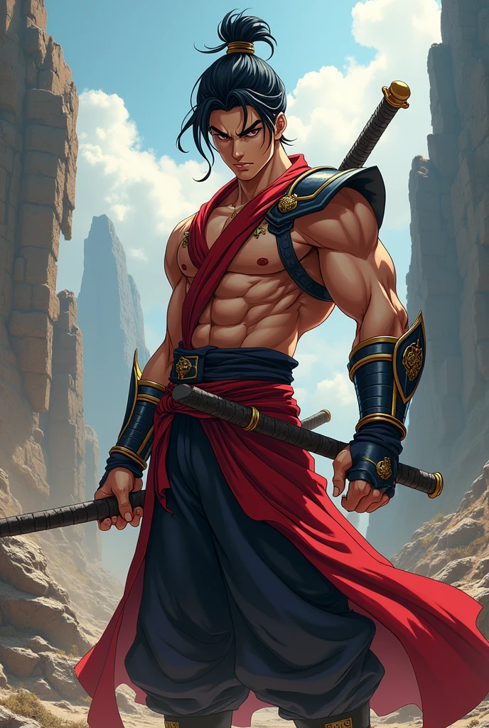 melhor qualidade, Super bem, 16K, incrivelmente absurdos, extremamente detalhado, cabelo curto prateado, bonito, forte, muscular, forte swordsman, pulls out a greatsword from the magic circle, grande espada brilhante e fosca, pronto para a batalha, vento, vento-effect, Fundo preto, flame, tornado