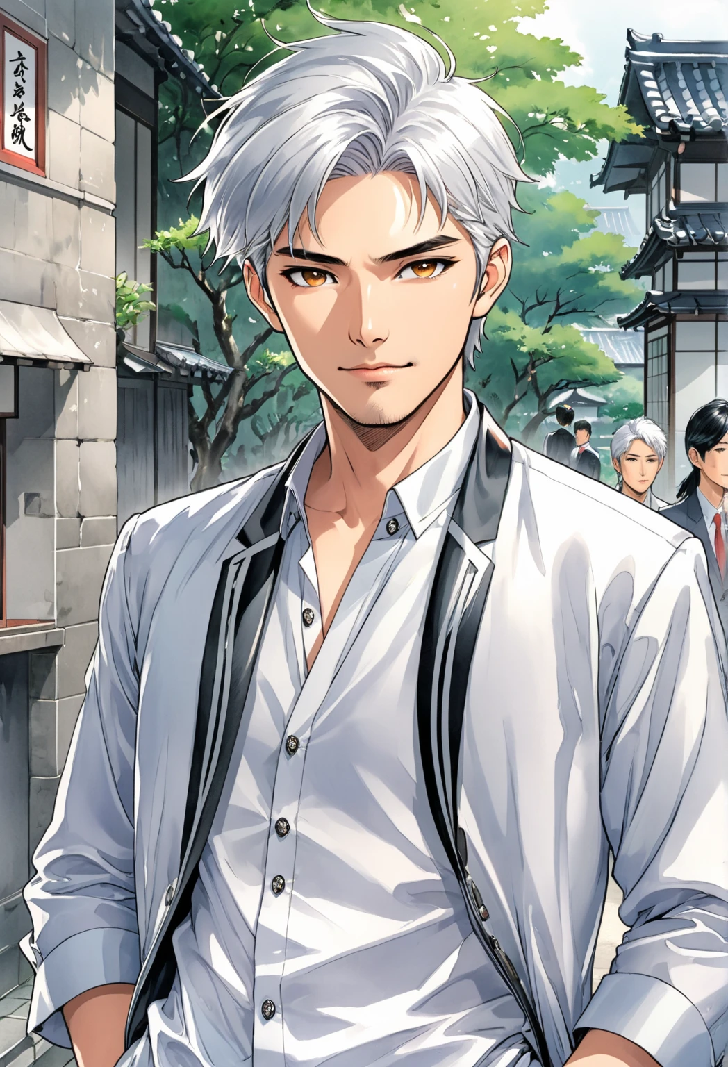  Comics on Chrome、Japanese Manga 、Silver fox、Japanese style、handsome man　 comments　Neutral　juvenile