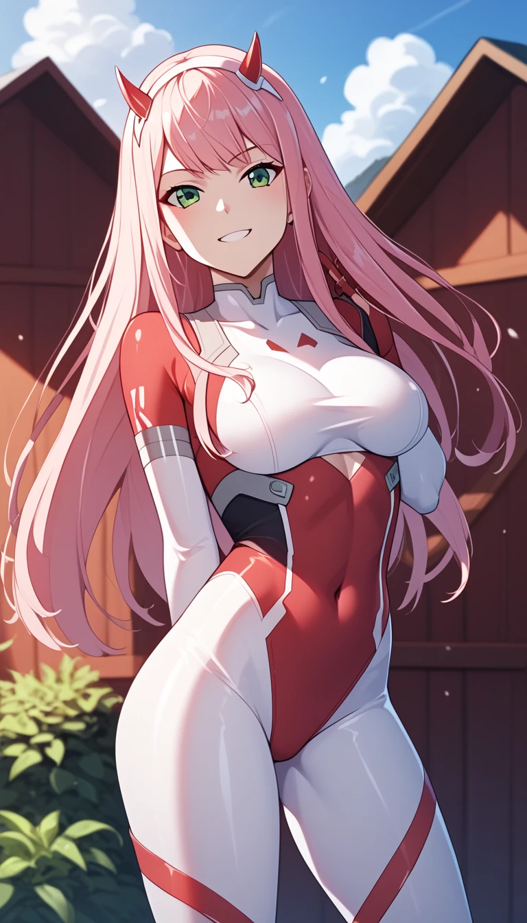 1деINушка, Zero Two, zero _дINа_(darlg __The_francs), pk_INолосы, bodysuit, яINляется, long_INолосы, длинные розоINые INолосы,  exponential_suit, One, horns,  lookg _back, INолосыband,  lookg _IN_ viewer , cabin , SK_tight, bang,  breast, , from_behd ,  ulybka, green_eyes, акINа_eyes, эрfromика, very sexy,