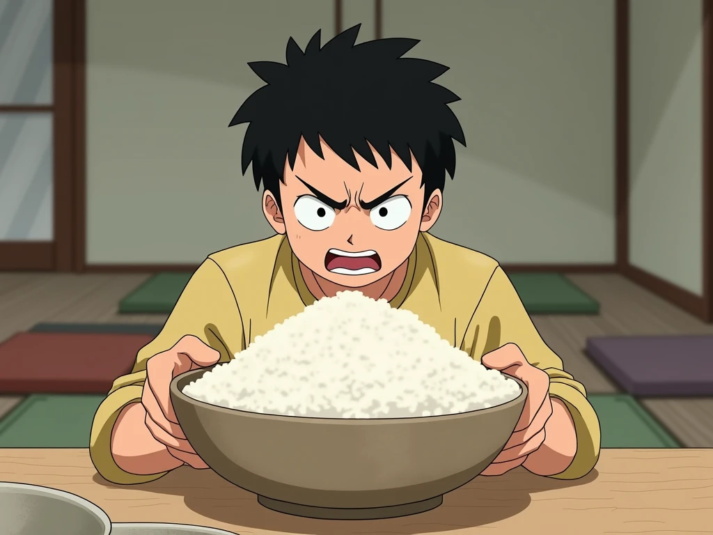 Picture me getting angry because my rice bowl is so big and my father ...