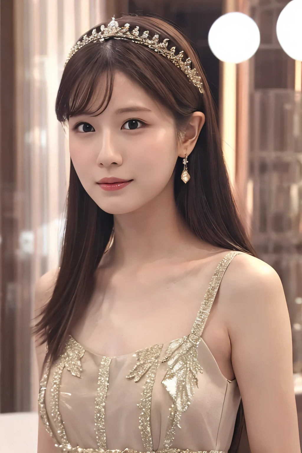 1 girl, A very beautiful portrait of a princess , (A beautiful girl wearing a fairytale dress :1.2),
( RAW photo best quality ), ( realistic , realistic :1.4), (masterpiece),
very detailed, 2k wallpaper, wonderful, finely, very detailed, CG Unity 8k Wallpaper , very detailed, high definition , Soft light,
A beautiful girl carefully painted in every detail, very detailedな目と顔, Beautiful and Elegant Nose , beautiful beautiful eyes, movie lighting,
(Bromide photography ),
(Medium hair),
Perfect Anatomy, slender body, small breasts, Thin legs, Face Closeup