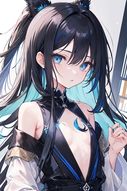 Anime girl with long black hair and blue eyes in a black dress, Anime drawing by Jan J., Pixiv, Self-sastructing art, Best anime 4k konachan wallpaper, Detailed digital anime art, Detailed Key Anime Art, anime art wallpaper 4k, anime art wallpaper 4k, Anime Art Wallpapers 8K, Stunning Anime Face Portraits, Detailed Anime Character Art