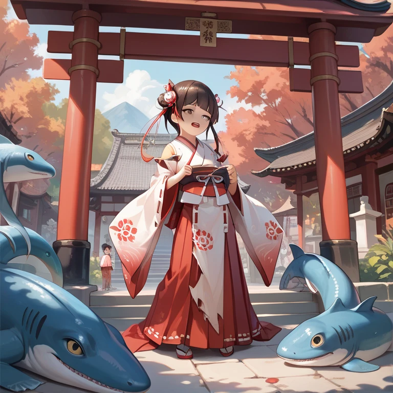 nsfw,masterpiece,best quality,ultra detaile,anime style,full body,1 girl,loli,age 10,shrine maiden clothes,red long skirt,empty eyeys,many eel,eel inside torn clothes,eel sex,nsfw