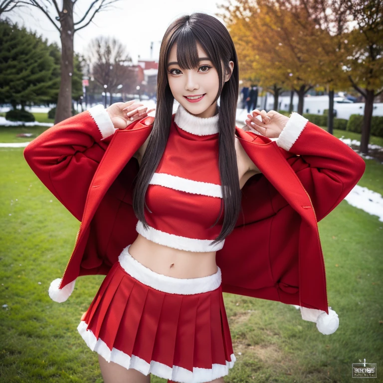 wonyoung, member kpop of IVE wearing Christmas dress,realistic, hyperreaslitic,8k