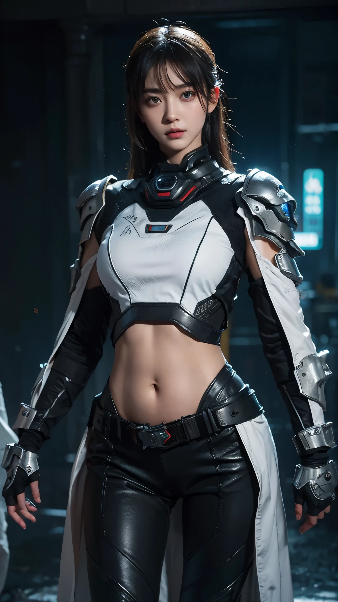 Aletta Ocean, CLOSE UP UPPER BODY,solo, COWBOY SHOT PORTRAIT, ((E-SPORT HEADPHONE, LONG FRONT BANGS HAIR:1.4)), (GIGANTIC FAKE BREASTS, SQUEEZE CLEAVAGE TOP, 11 LINE ABS:1.5), (TIGHT FUTURISTIC MECHA SKIMPY SUIT OVERWATCH, NETS WOMEN TIGHTS:1.5), (MUSCULAR BODY SHAPE:1.5), (CLEAN GLOSSY BODYSKIN:1.5), (LOOKING AT VIEWER:1.6), (BACKGROUND FUTURISTIC SPACE STATION:1), (Photorealsitic:1.5), (Ultra-detail), (TOP-QUALITY), (BEST SHADOWS), BRIGHT LIGHT IN ROOM, HYPER TEXTURE, (4X MSAA), ((UNREAL ENGINE 5 RENDER)), (NEON), PHYSICALLY-BASED RENDERING, ULTRA HIGHT DEFINITION, 16K, 1080P.