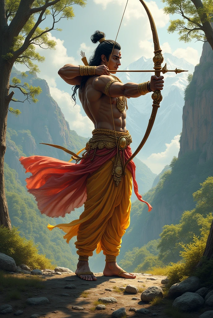 Arjun fighting pic in sorga