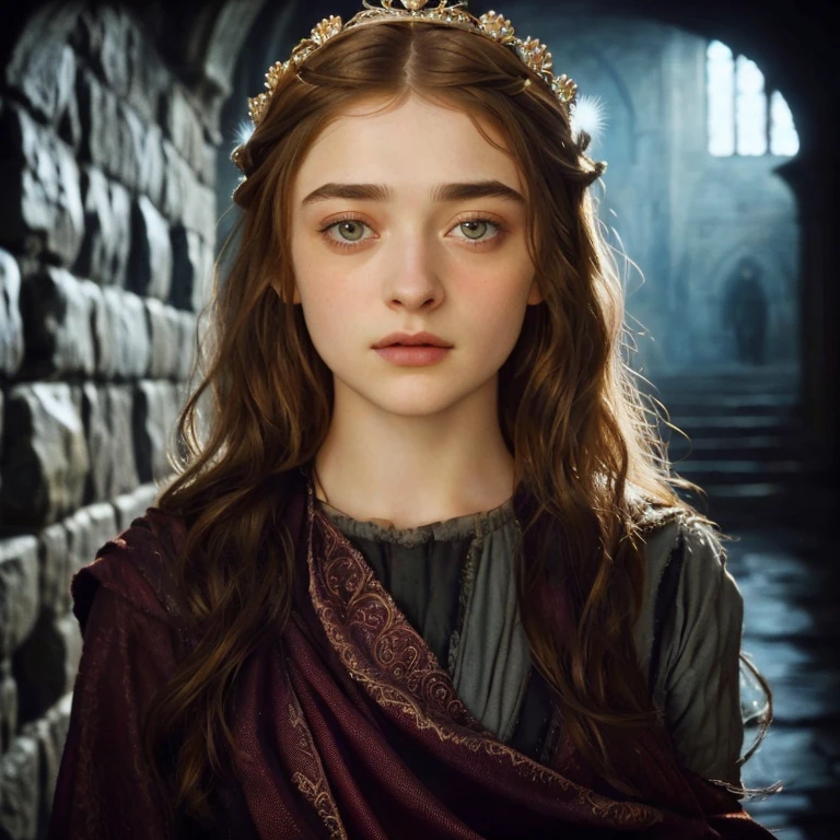 anime artwork (((Brian Froud), by Alan Lee), by Jim Henson), Guillermo del Toro), and (Arthur Rackham)., Siobhan, the Celtic Seer, stands amidst ancient ruins, her cloak adorned with intricate Celtic symbols. Captured with a Canon EOS R6 and a 50mm f/1.2 lens, the scene is bathed in the soft glow of twilight. Embrace a documentary-style, capturing Siobhan from a medium angle to emphasize her connection to the mystical surroundings. Choose Fujifilm Pro 400H film for its subtle tones, enhancing the magical ambiance. Utilize natural sidelight to cast gentle shadows, illuminating Siobhan's contemplative pose, her eyes reflecting the ancient mysteries. . anime style, key visual, vibrant, studio anime, highly detailed