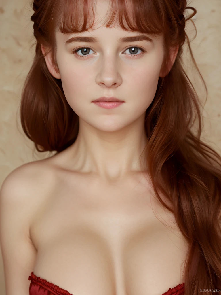 pale skin muscular brunette  girl huge breasts in the style of William-Adolphe Bouguereau