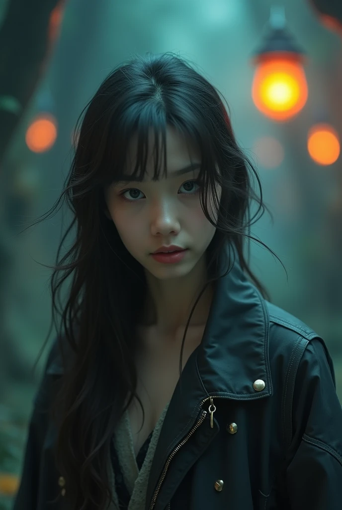 4k,Awarded for the highest quality,4K digital painting in the style of Yoshitaka Amano。A detailed and complex depiction of the zombie apocalypse,The chaos and drama of the scene is subtly captured。