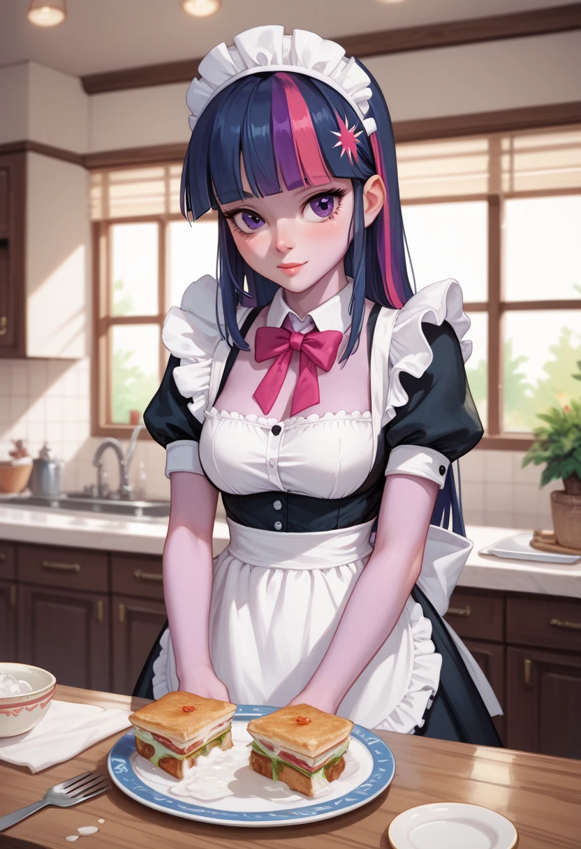 I wash dishes in a maid's outfit Twilight sparkle 