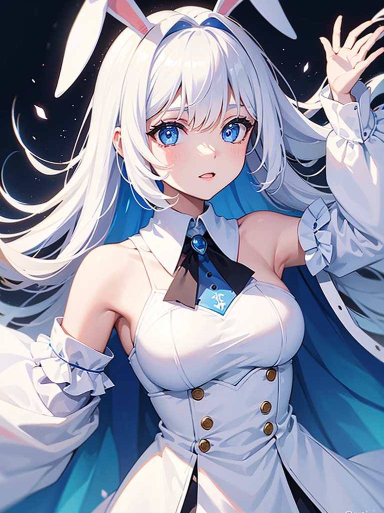 1girl, anime, cute girl, blank background, white background, fantasy, detailed dark fantasy dress with highlights, beautiful face, beautiful eyes, dark colors, medium breasts, slight cleavage, beautiful skin, cute, breast curtains, extremely delicate and beautiful, (beautiful detailed face:1.0), (detailed deep eyes), symmetrical breasts, deep eyes, shiny skin, portrait, slender waist, hips wider than shoulders, thighs, young girl