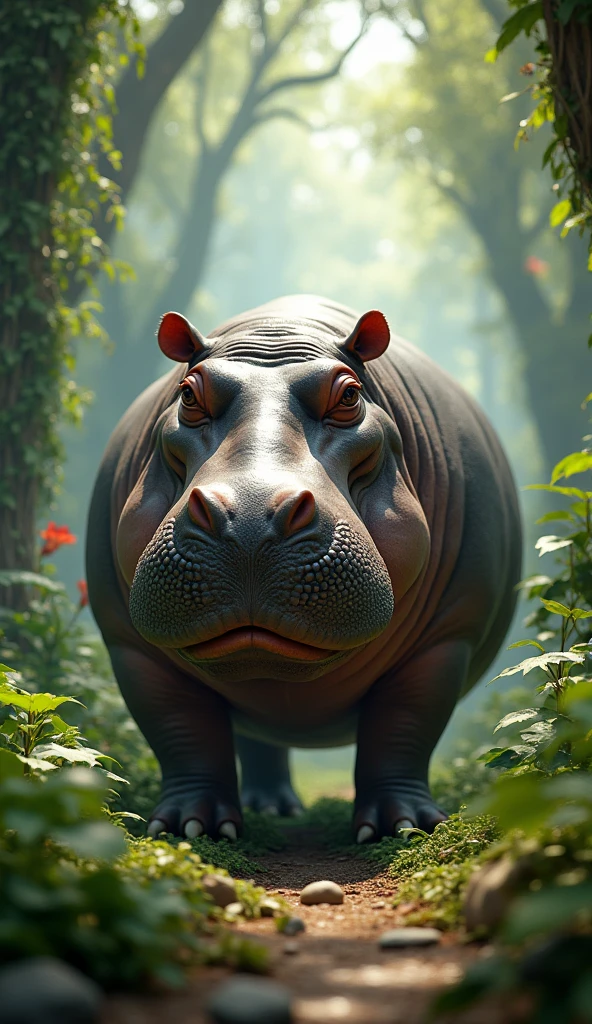 Hippo playing ball