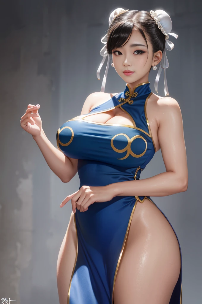 (best quality), detailed background, oriental nobility,Girl&#39;s hot and thick red lips highly detailed 4K eyes and face,beautiful beautiful blue eyes ,big breasts、Bewitching thigh、Full Body Warrior,martial arts,