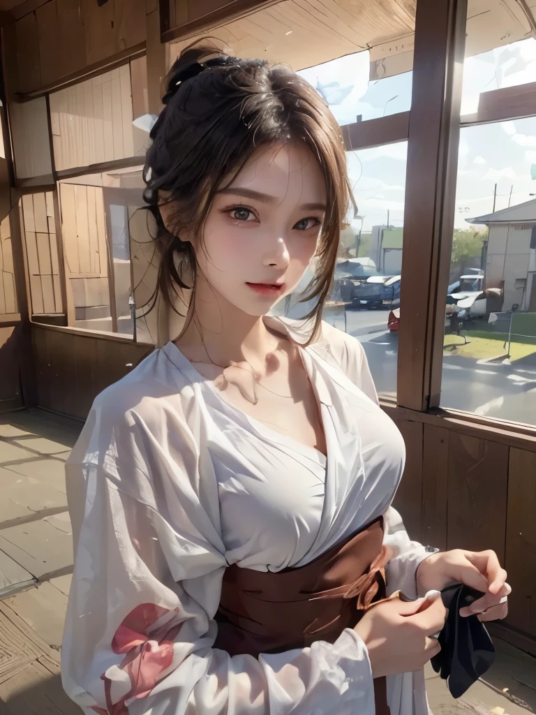 ((Best quality, 8k, Masterpiece :1.3)), 1girl, beautiful woman with emphasis on slim abs: 1.3, (casual hairstyle, big breasts: 1.2), (full body:1.6), hyper realistic skin detail, ultra-detailed face, delicate eyes, double eyelids, soft breasts, smile, beauty moles in breath, diamond choker necklace, jewely, exposed cleavage, her face, realistic, detailed skin, extreme light and shadow, wearing yukata Japanese summer festival, wearing hair ribbon best quality, (in japanese shrine:1.5), (realistic, photorealistic: 1.37), extreme light and shadow, disheveled hair, master work, rich details, (highest quality photo), (masterpiece), (detailed eyes), look in front of you eyes, incredibly cute under eye moles, necklace, earring best quality, Japanese woman, large breasts, very short bob hair,upper body, A beautiful woman with perfect body:1.4, Slim abdomen:1.2,st. louis \(luxurious wheels\), perfect anatomy, Slim Abs: 1.1, ((geisha style is cover the allure of Japanese Oiran Kimono style, with its intricate designs, rich symbolism, and historical significance, influencing modern fashion and inspiring artists globally)), ((sideboob)),(underboob), sitting down, hands behind head, big breasts,(naked), fingers spreading open, underpants,((naked)), open legs, sweat skined:1.2, outdoor, blonde hair,