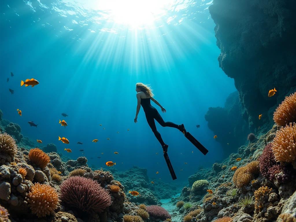 Beautiful underwater footage,Mysterious, as if you were in water,