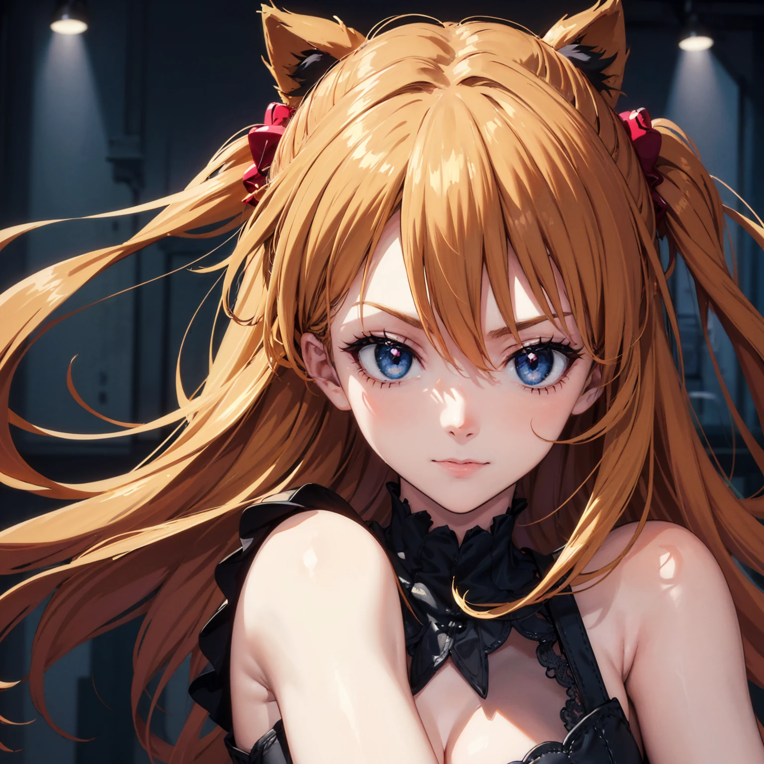 ( top quality,masterpiece:1.2),(Anime Style, comical noir style :1.1), one girl , Cute Style ,Adorable, very detailed eyes, face with extra detail, very fine hair,8k,resolution, Gothic Dresses , gothic punk 