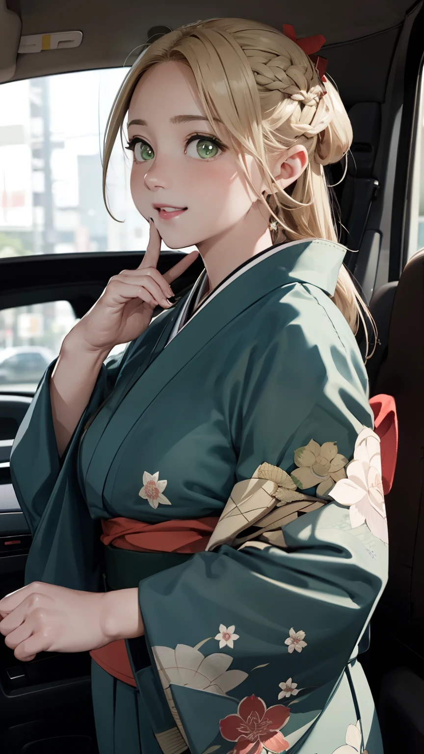 (    masterpiece    ,   top quality)，32K，     Details, 1 person ,     SILVER ACCESSORY    ，     very chubby girl taken from a Japanese-style room  ，   short ， blonde alone  ，     elegant    ，(   stars )，((kimono))，green，(((kimono)))，     Avoid Light Makeup     ，     light brown hair    ，   long hair，(    full body portrait :0.85)，( reference。    big close-up    )，Laughter，    masterpiece    ，  top quality，   Angry   ，     seductive gaze     ，     Search 。 The hairstyle is random   ，  Shoot from a Japanese-style room 、Shoji screen、    lantern、      laughing in front of the car    ，(( That's right    :Precise Five Fingers     ))、正確で     Detailsな女性のきれいな指，