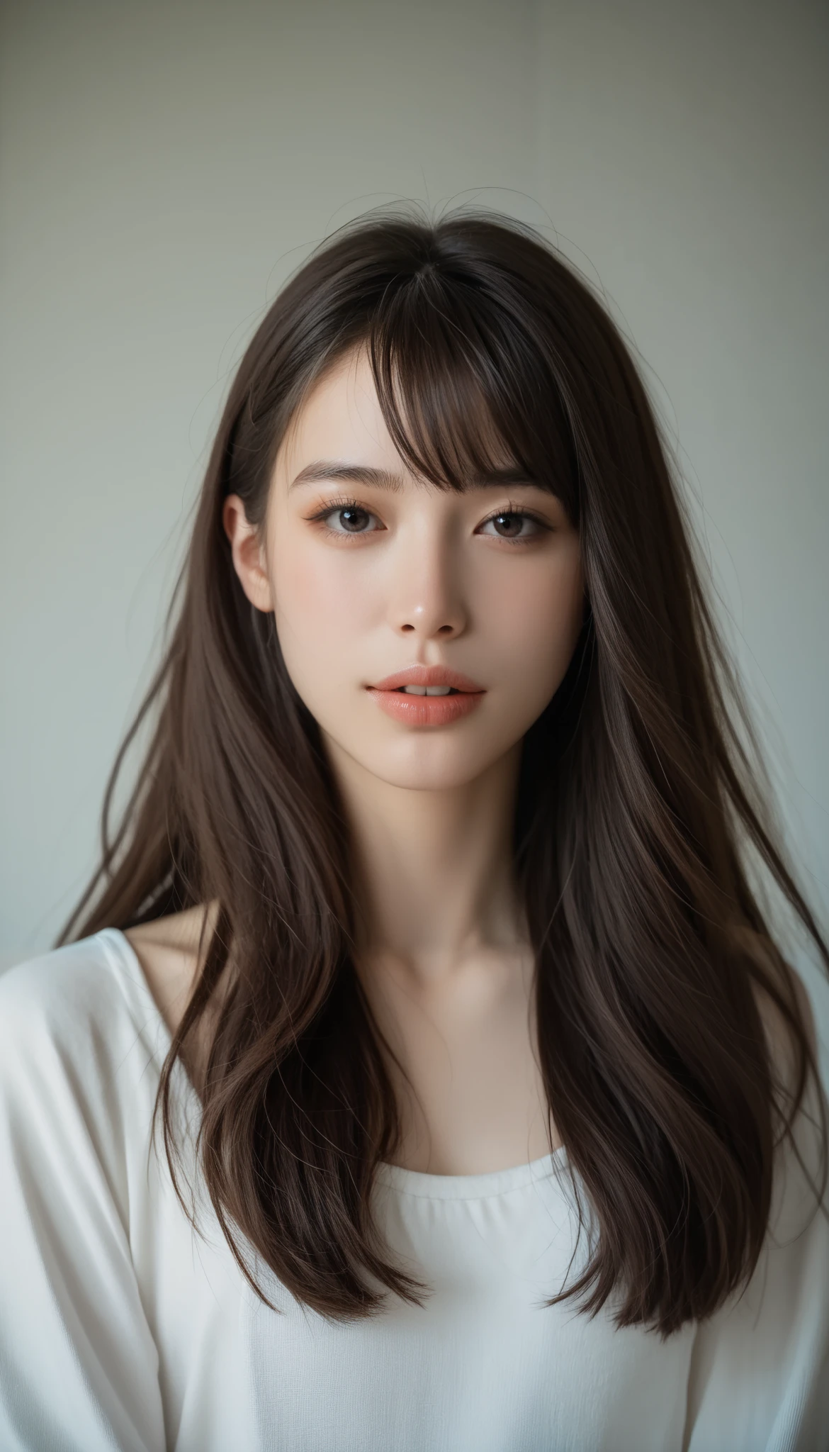 score_9, score_8_up, score_7_up, score_6_up, score_5_up, score_4_up, (best quality,4K,8k,highres,masterpiece:1.2), (super realistic photo:1.6), A photorealistic portrait of an AI entity with human-like form, smooth natural skin, long flowing hair, sharp eyes, slim upturned nose, well-defined lips, hourglass figure, wearing typical attire and makeup, extremely detailed, vibrant, amazing, smooth, cinematic, 4K, backlit, deep depth of field
