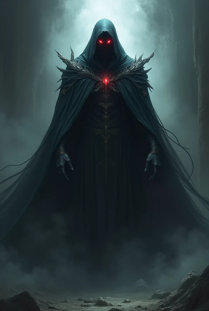 Dark souls, Dark knight,Dark God of darkness,wear dark black clothes Red eyes in face