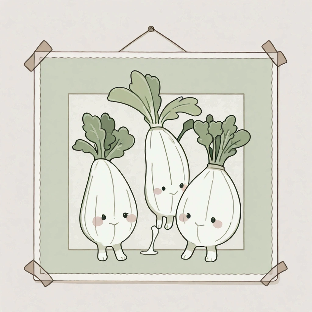 (daikon, white radish:1.5),(daikon, white radish:1.5),(vegetable:1.5),(vegetable photo:1.5),walking. quality\(8k,wallpaper of extremely detailed CG unit, high resolution, top-quality, top-quality real texture skin, hyper realistic, increase the resolution, RAW photos, best quality, highly detailed, the wallpaper, golden ratio, high saturation realism, vibrant colors, dramatic lighting, persuasive storytelling, atmospheric scenery, captivating visuals, intricate details, strong emotions, dreamlike world\).