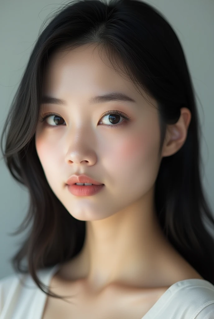 1 girl、Blushing cheeks、shyly smile、optic、large full breasts、Loose oversized T-shirt with visible breasts、florals、hair pin、a necklace、piercings、Crawling on all fours on the bed、depth of fields、lickling lips、Tongue licking、Glossy reddish-brown shorthair、Black eyes、clavicle、Beautiful fingers、Hourglass body