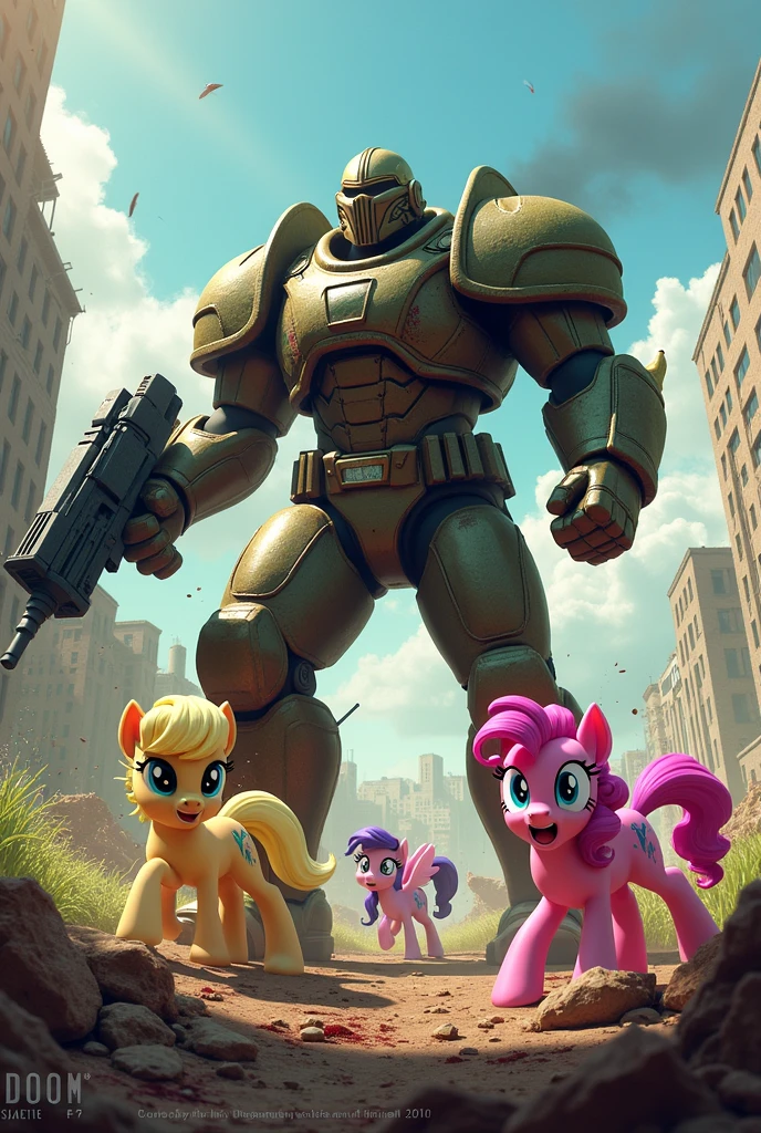 Doomguy kills ponies from my little ponies