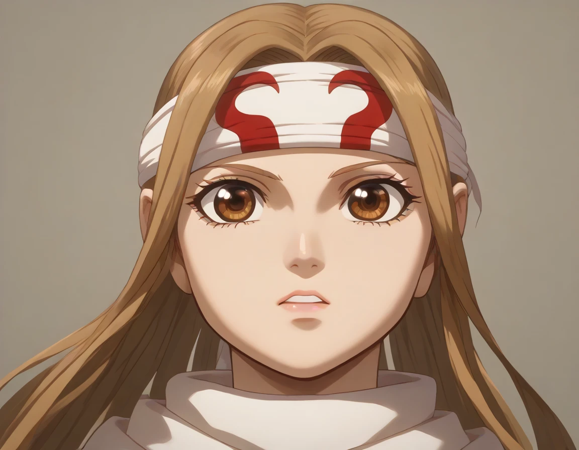 masterpiece, super detail, high details, high quality, best quality, highres, 1080P, 8k, 16k  brown eyes very accurate clothing sharp gaze score_9, score_8_up, score_7_up, ((cowl)) ((headband on forehead)) detailed clothing beautiful girl kyoukai  asuna yuuki