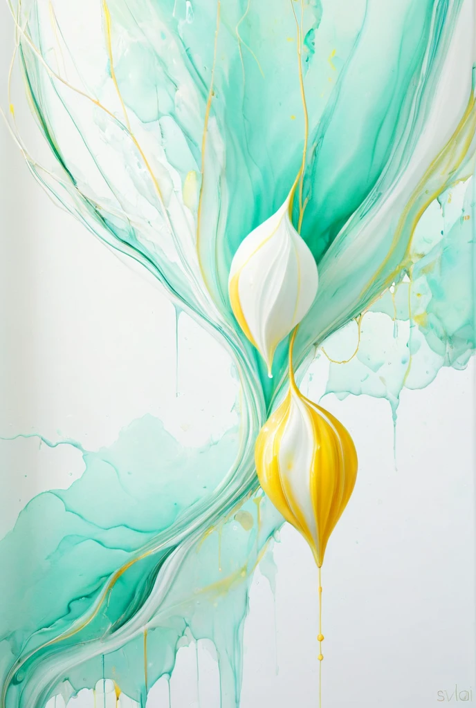 white noise
emerald turquoise yellow pastel 
white tenderness
white fluid art
physalis