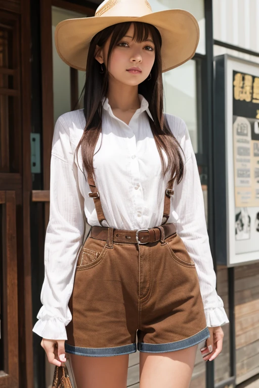 (RAW shooting:1.3, Realistic, 16k, highest quality, masterpiece, Ultra-high resolution), Highly detailed skin and facial textures:1.2, Perfect dynamic composition:1.2, (Modern street corner at night, Expressions of sadness:0.7), Slim schoolgirl:1.0, Fair skin, Perfect Style:1.0, beautifully、beautiful, Very beautiful face:1.0, Sexy beauty, (Linen pants:1.0, Sleeveless blouse:1.0), Woven Belt, (Shapely breasts, Chest gap), (Big eyes that exude beautiful eroticism, Lips that exude beautiful eroticism), (Too erotic, charm), Full body portrait, Shoulder bag, necklace, Earrings, bracelet, clock, ribbon