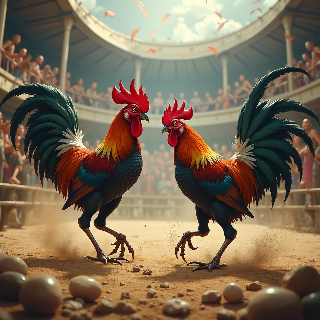 Roosters fighting