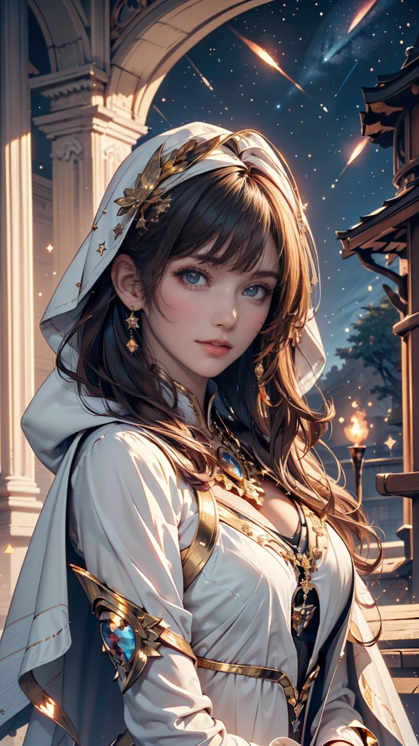 (by Greg Rutkowski: 1.2), (masterpiece), ((best quality)), extremely delicate and beautiful, illustration, highly detailed face and body, highly detailed hand and fingers. ((woman, hermeticwizard, hkmagic, fire_magic, ornate_hooded_robe, talisman, runes, dust, lightrays, ancient_tomb in the background, cinematic shot)), ((Heavy clothing, Very warm clothes)), cool face, HD. elegance. photorealism. Unreal engine. From Brian Froud and Carne Griffiths and Wadim Kashin and John William Waterhouse, 8K post-production, high resolution, hyperdetailed, depth of field, HDR, intricate