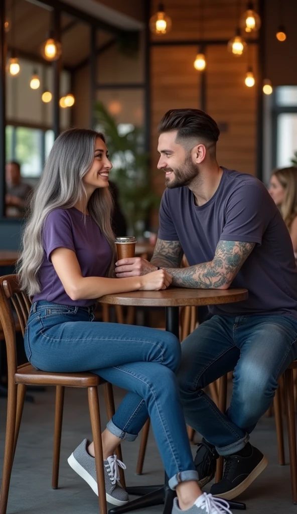 Create a highly realistic image depicting an interracial couple joyfully assembling a piece of furniture in their home. The couple is seated on the floor, surrounded by tools and furniture parts, with one of them holding a white MDF board, a crucial piece of the furniture they are assembling.
The couple should be shown actively engaged in the assembly process, with one of them holding the MDF board and the other handling tools or other parts of the furniture. Both partners should be smiling and enjoying themselves, conveying a sense of teamwork and satisfaction in their home improvement project.
The background should feature a cozy living space with details like a rug, cushions, and other pieces of furniture already set up. Tools such as screwdrivers, wrenches, and a hammer should be visible nearby, along with other parts of the furniture they are assembling.
The lighting should be warm and inviting, casting soft shadows and highlighting the textures of the MDF board and other materials. The image should capture the intimacy and happiness of the moment, emphasizing the couple's bond as they work together to create their home environment.
