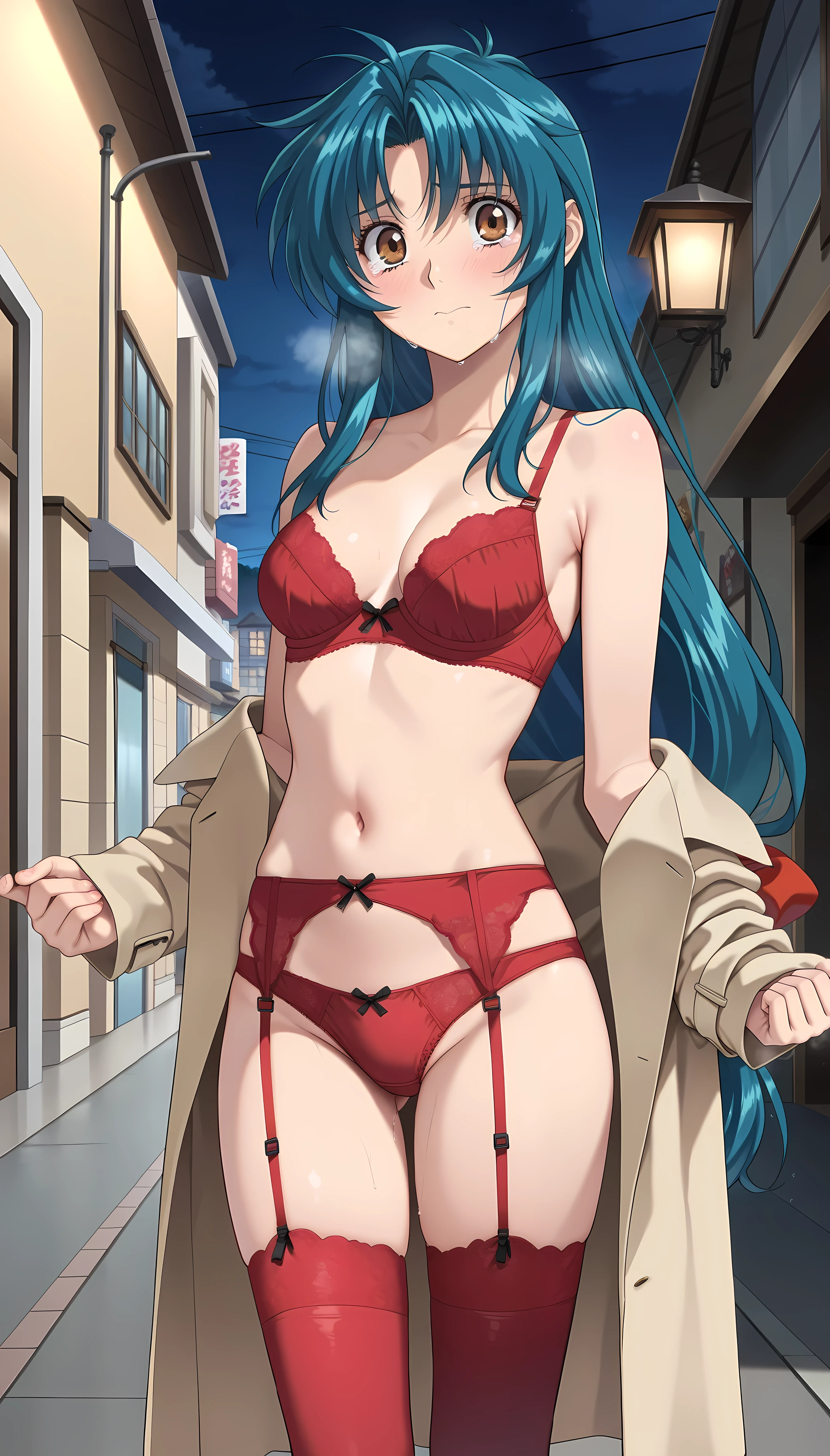 gorgeous blue hair,age wife,Bigchest,Real-time 2D images