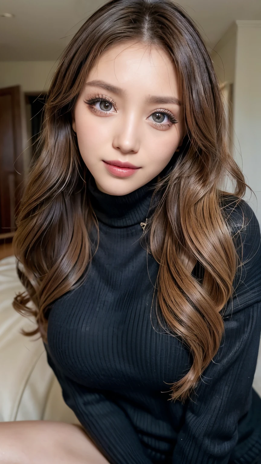 ( cowboy shooting、 top quality、8k、 award-winning works 、 super high resolution )、 beautiful woman、( Black sweater , Sexy cleavage:1.1)、Perfect big breasts、( blonde alone :1.1)、 beautiful skin that shines with bright, glossy lipstick 、 a lot of people stand out with clear images 、 bright color contacts 、Perfect gal makeup、 Perfect for an adorable companion 、The sleeve is torn 、( Dark makeup for women :1.2)、( dark brown beige around the eyes :1.1)、 Beautiful Bright Eye Shadow 、 dark sexy makeup around the eyes 、(Big Breasts:1.2)、 super long wavy hair 、(Romantic affection:1.1)、 amazing adult sex appeal The best smile he has when he sees me 、( there are many people that accentuate body lines ..:1.1)、(Strongly blurred、 a 。:1.1)、( The image is clear 、 jacket :1.1)、 accurate anatomy、 ultra HD hair、( super high resolution の完璧な美しい歯:1.1)、Ultra HD beautiful face 、 ultra HD hair、 crystal clear bang 、Ultra HD Shining Eyes、輝く super high resolution の美肌、 super high resolution の艶やかな唇、 Harry Winston necklace