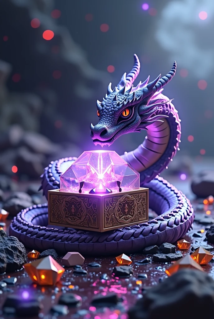 Photo of DivineStatue InkPunk(Additional weapons),The domineering side-leaking dragon king,Made of crystal balls,Highly detailed and complex conceptual art trend with low-poly eyes ArtStation 8K