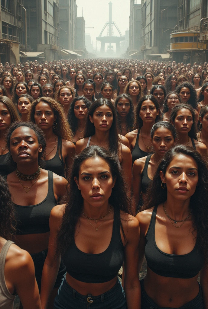 100 women squatting and in their underwear standing in a dog pose
