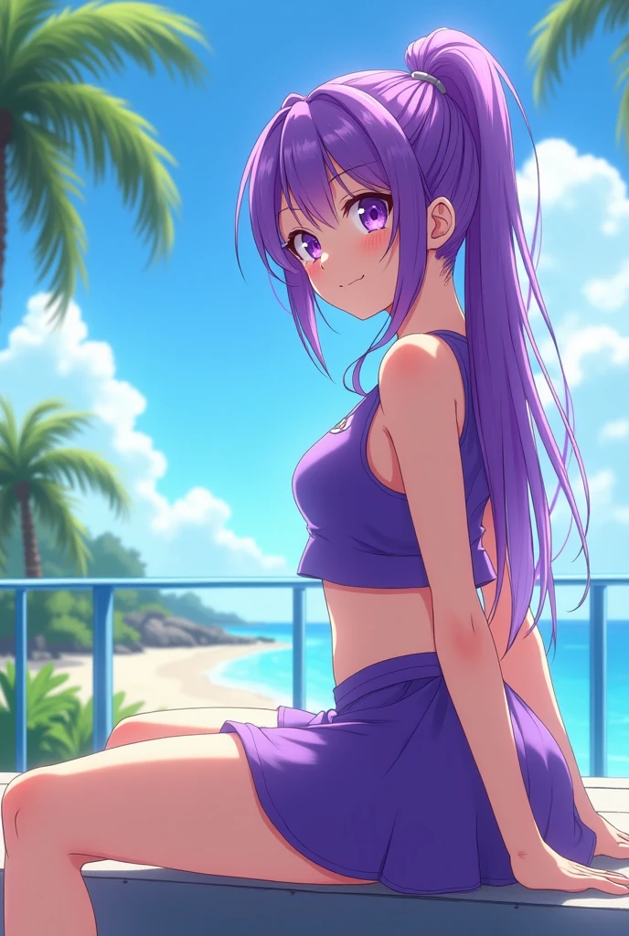 Make an anime character without clothes and with legs open 