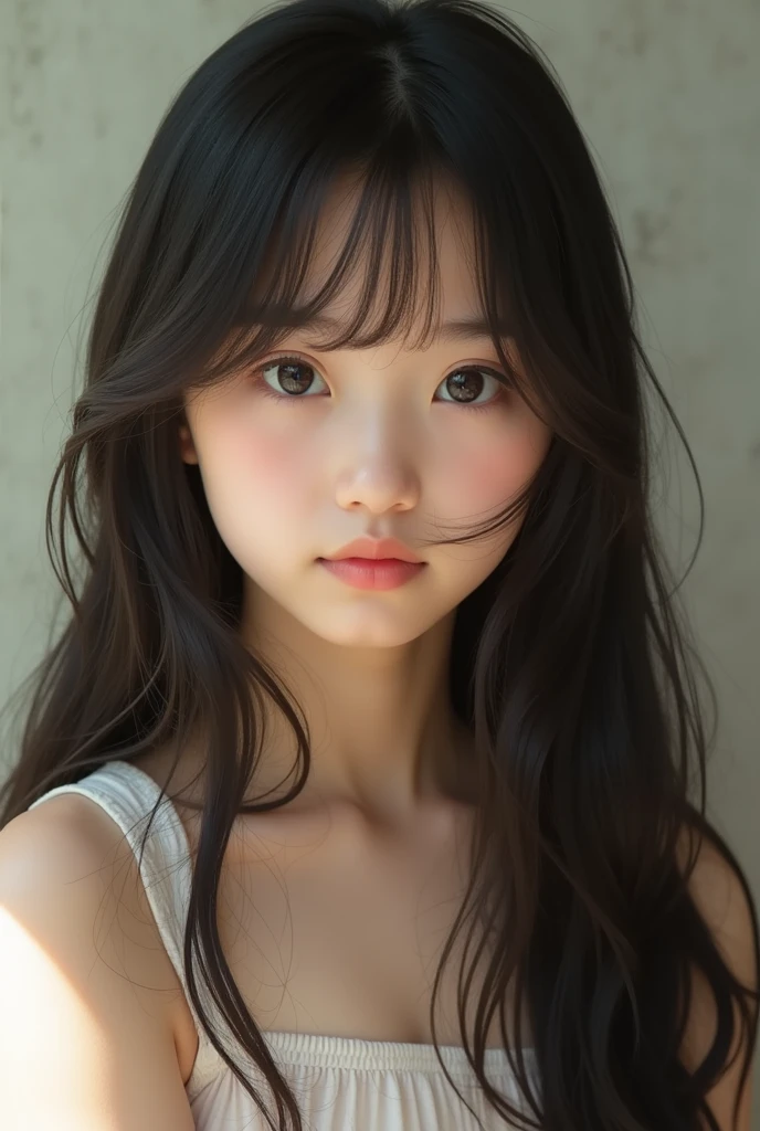 photograph　 Long hair hairstyle 　 elementary school girl　One person　 Japanese